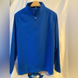 G/FORE Blue Striped 1/4 Zip